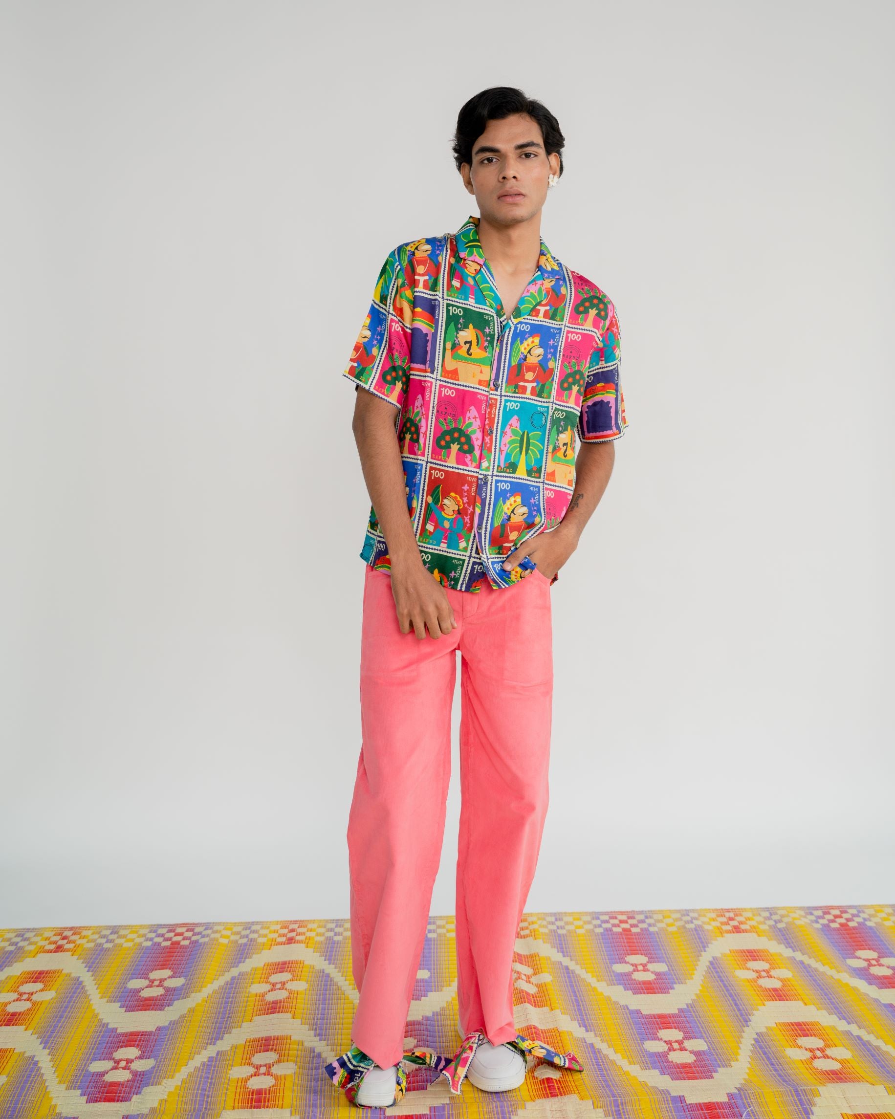 Vintage 80s Inspired Mens Beach Mens Button Down Shirts With Colorful  Geometric Print Hawaii Streetwear Blouse With Short Sleeves From Quqinte,  $18.08 | DHgate.Com